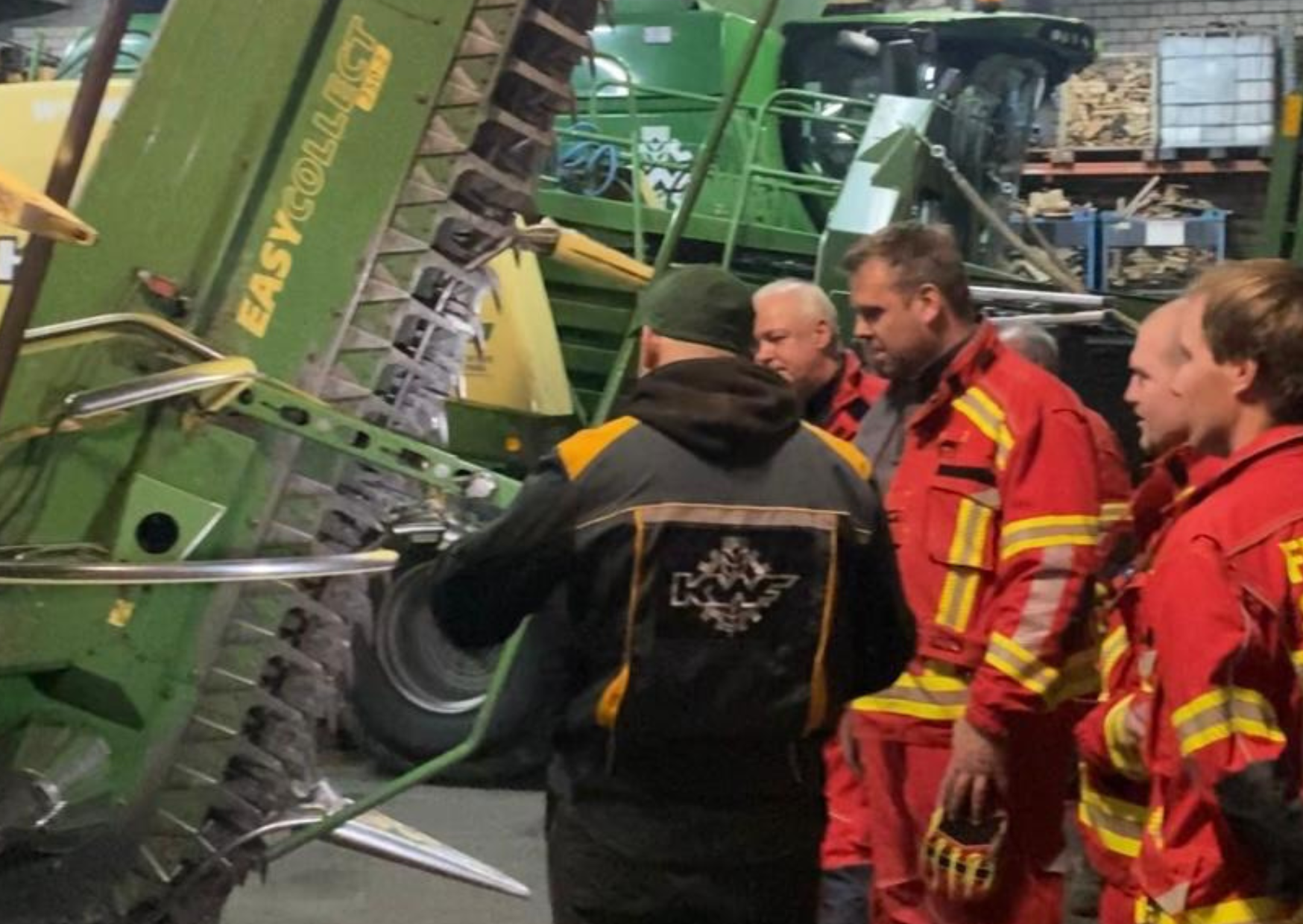 Löschgruppe Oestereiden übt mit Mähdrescher und Co